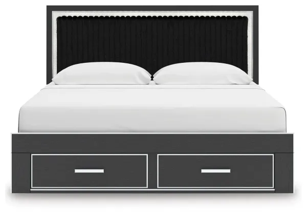 Birmonton Upholstered Panel Storage Bed