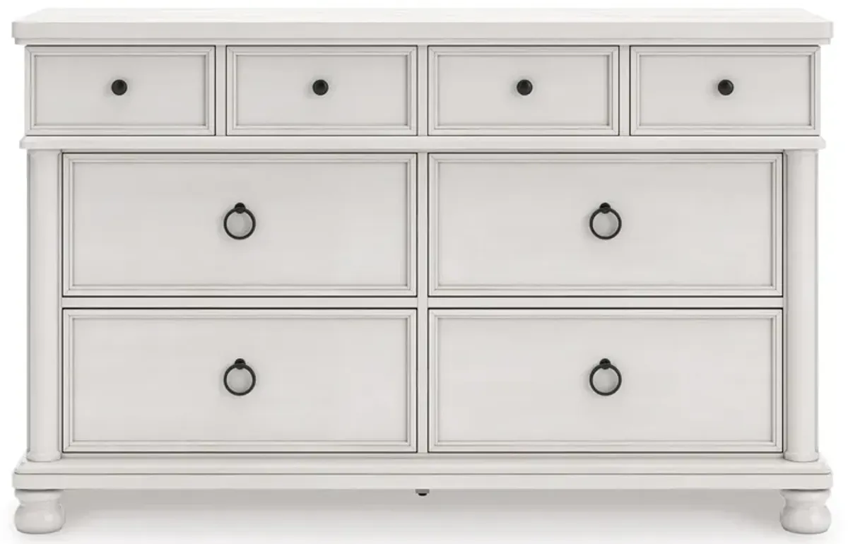Chadworth Antique White 8-Drawer Dresser