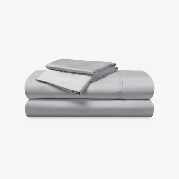 Bedgear Hyper-Cotton Sheet Set, Light Grey, Twin Xl