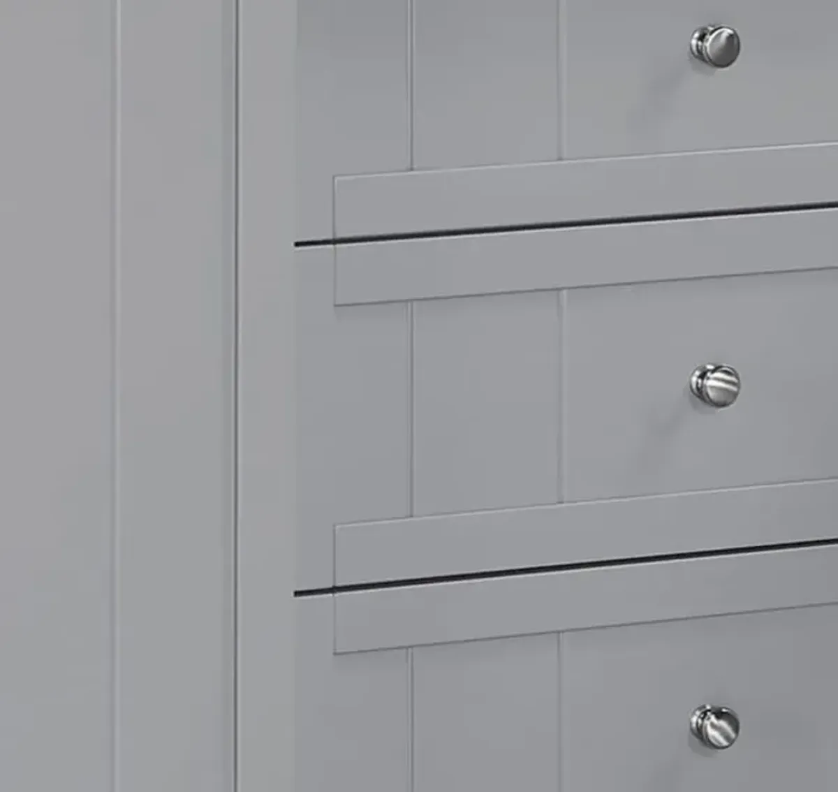 Rowen Twin Over Twin Captain Trundle Bed Gray