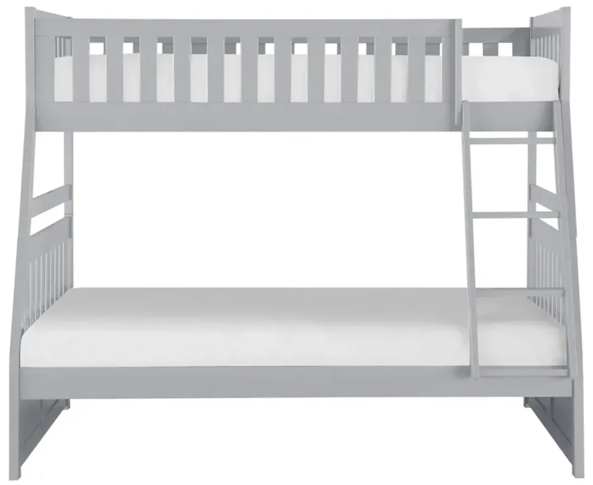 Rowen Twin Over Full Bunk Bed Gray