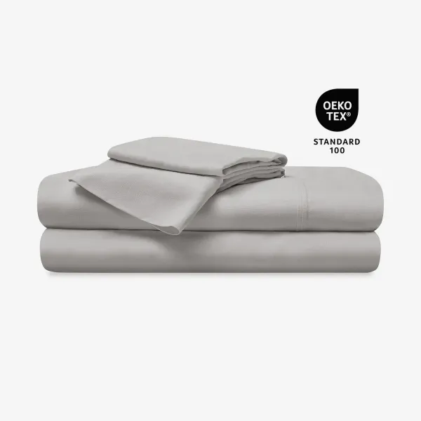 Bedgear Hyper-Linen Sheet Set, Light Grey, Queen
