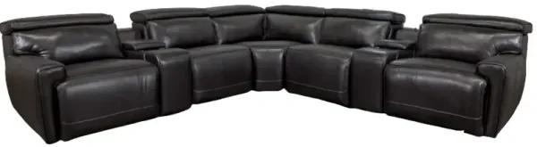 Alara 7-Pc Leather Power Reclining Sectional