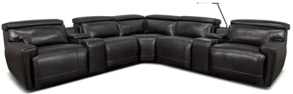 Alara 7-Pc Leather Power Reclining Sectional