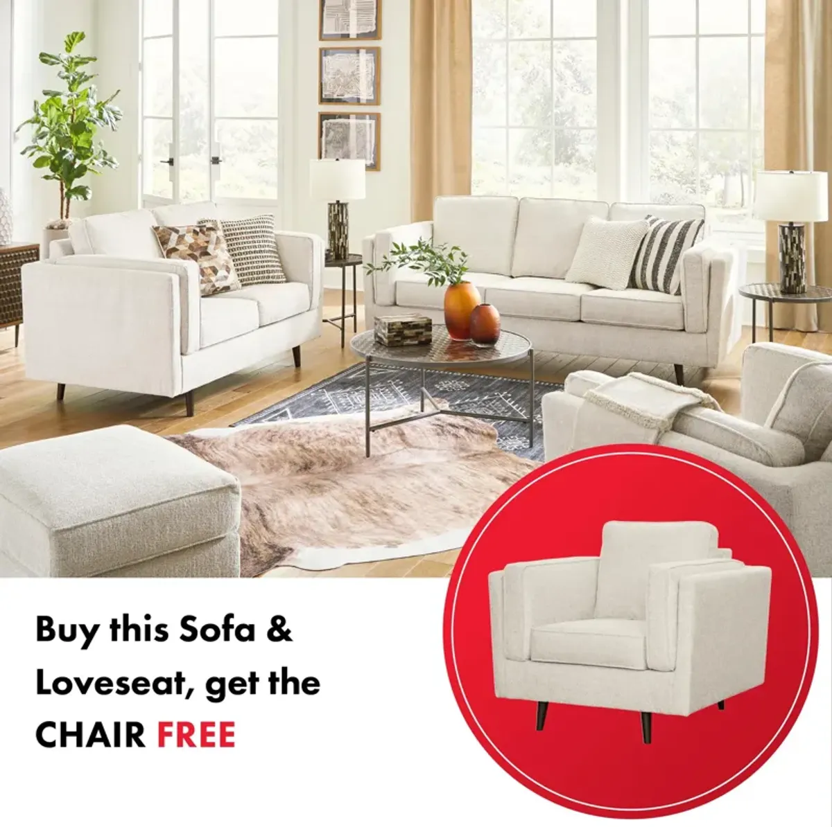Maimz Sofa And Loveseat With Free Chair