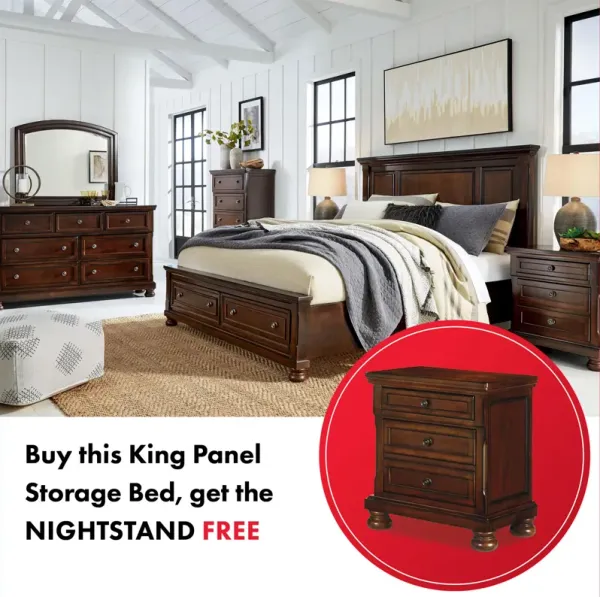 Porter King Panel Storage Bed With Free Nightstand!