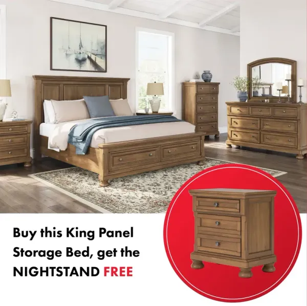 Vandenmore King Panel Storage Bed With Free Nightstand!