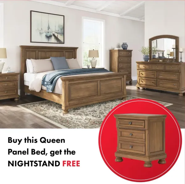 Vandenmore Queen Panel Bed With Free Nightstand!