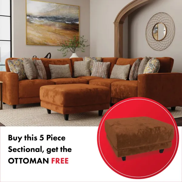 Clareridge 5-Pc Sectional With Free Ottoman!