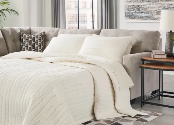 Mahoney Full 2-Pc Sleeper Sectional With Laf Chaise