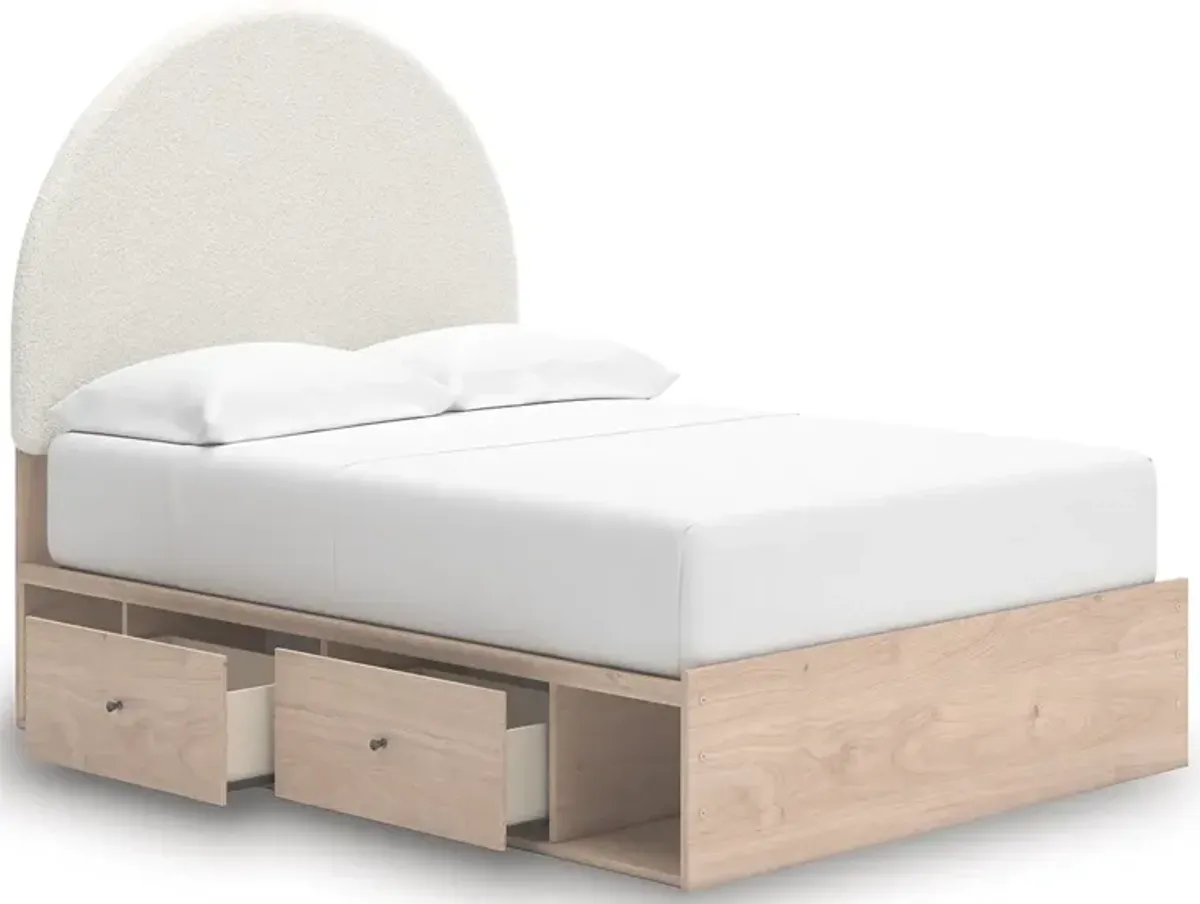 Shapella Full Upholstered Panel Bed With 2 Storage Drawers