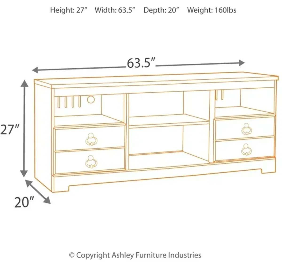 Willowton 64" TV Stand