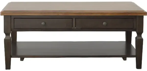 Vista Coffee Table in Hickory & Coal