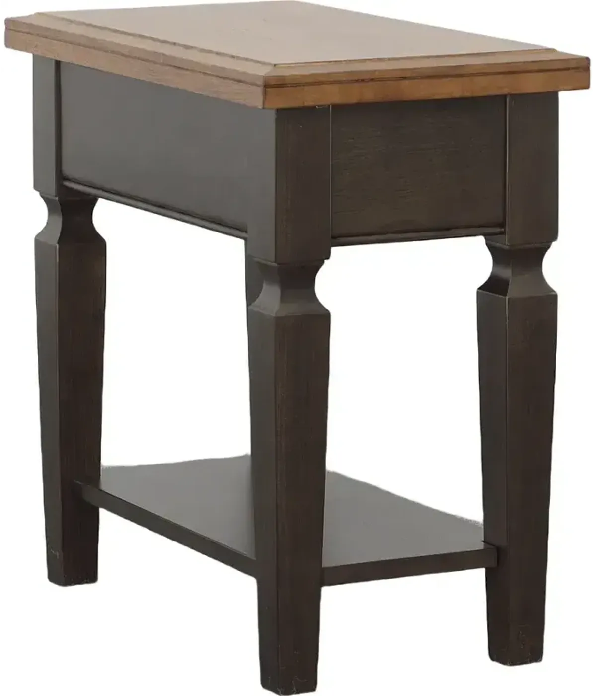 Side Table in Hickory & Coal