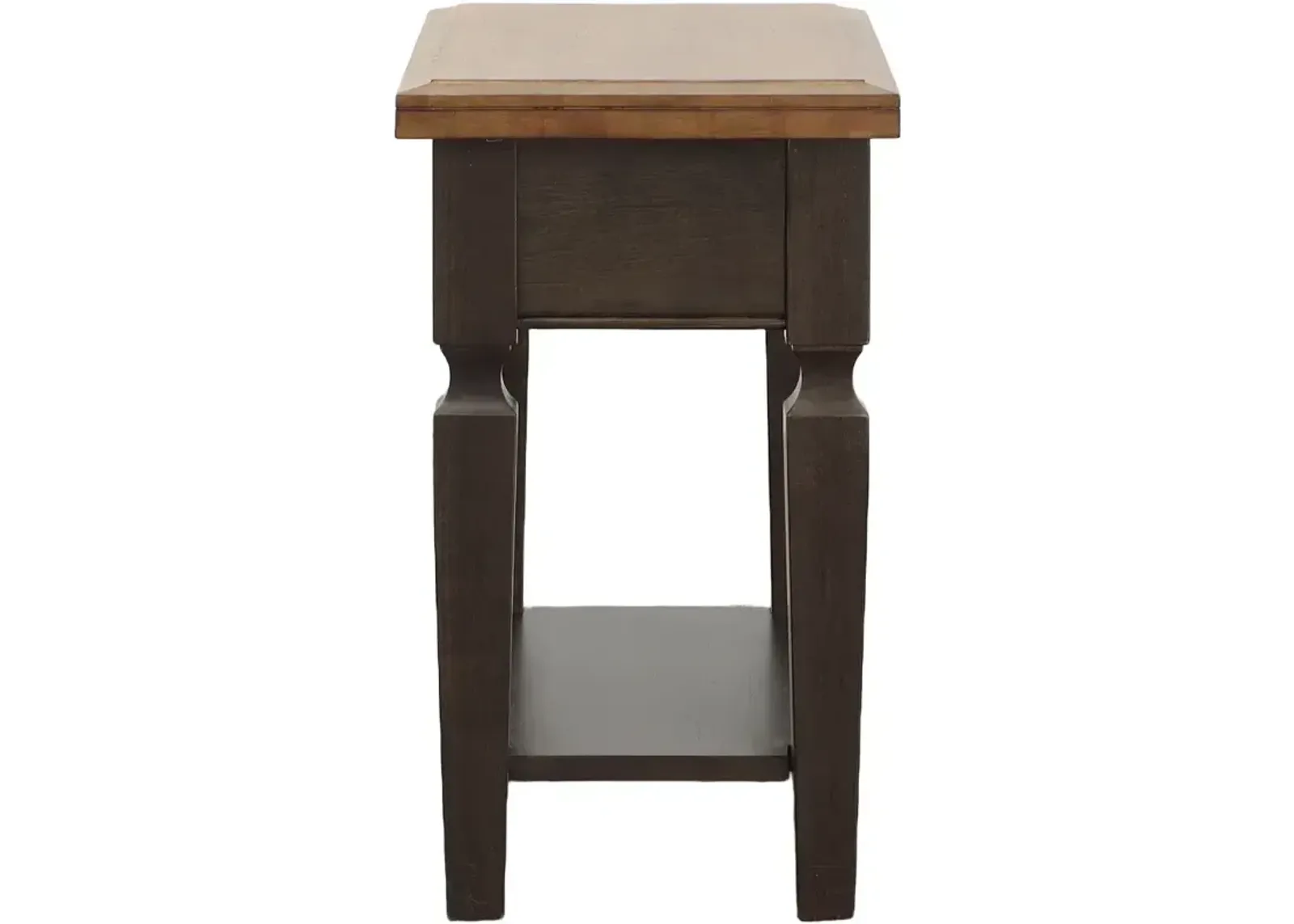 Side Table in Hickory & Coal