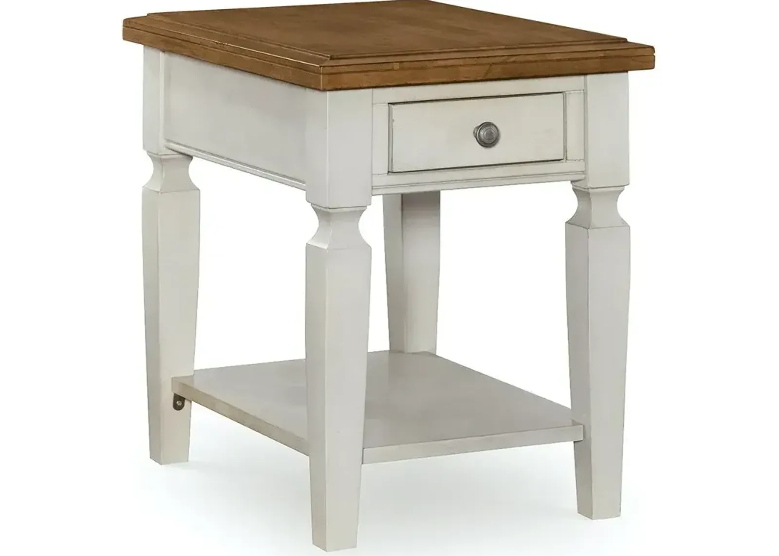 Vista End Table - Hickory & Shell