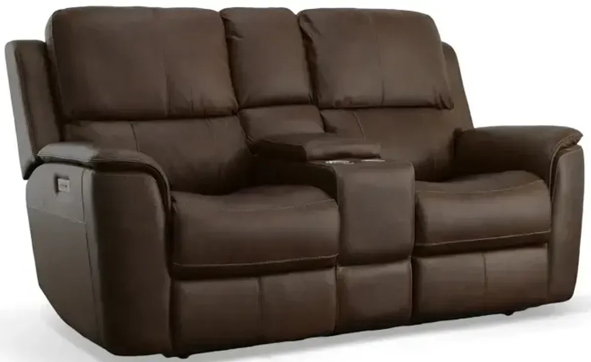 Henry Power Reclining Loveseat w/Console, Power Headrest & Lumbar