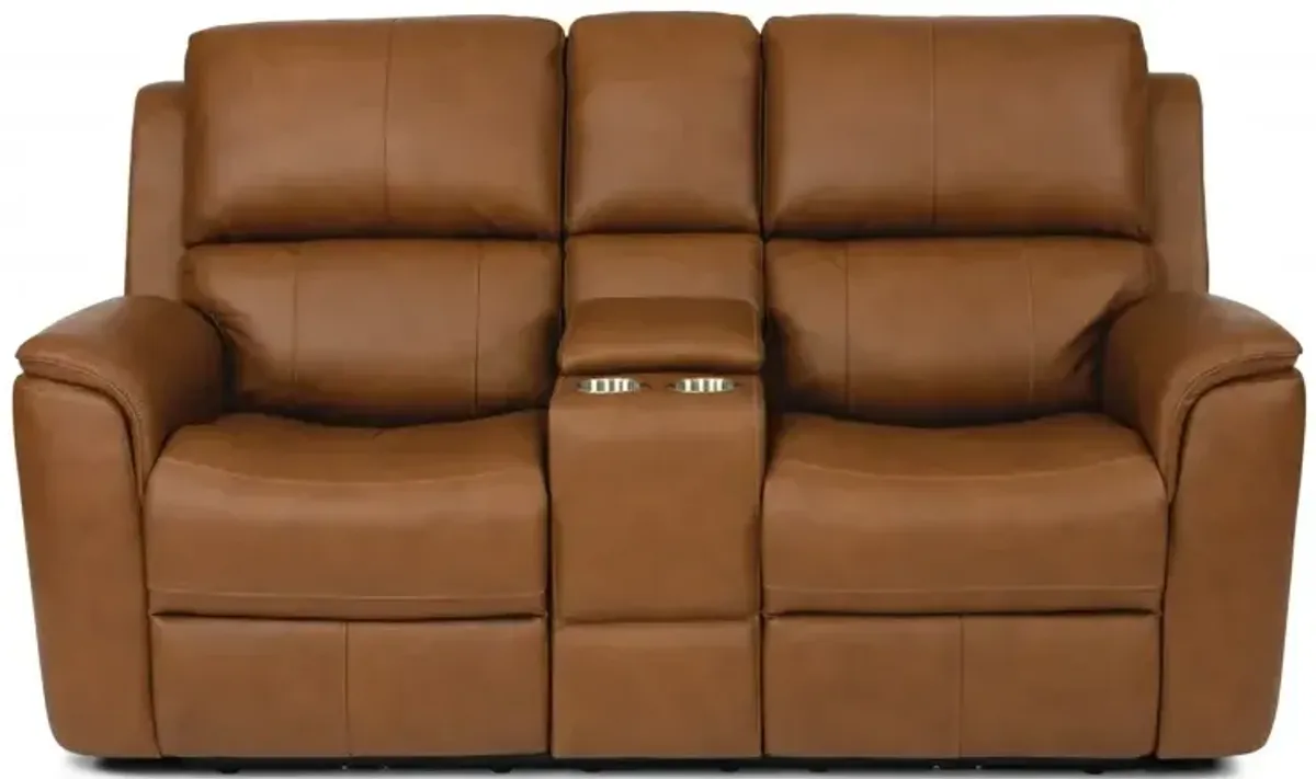 Henry Power Reclining Loveseat w/Console, Power Headrest & Lumbar