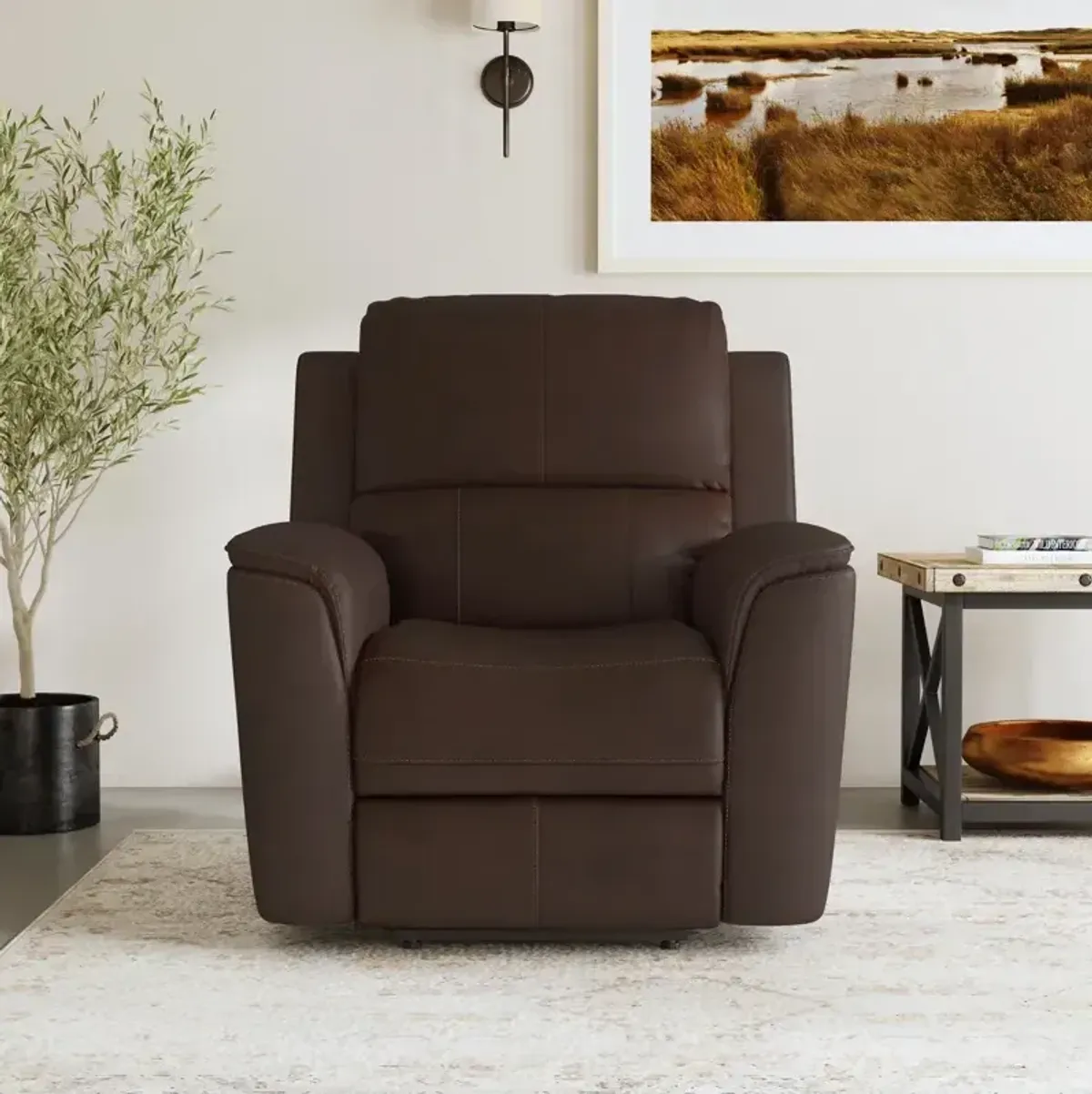 Henry Power Recliner w/Power Headrest & Lumbar