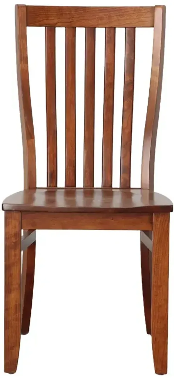 Landon Side Chair w/Wood Seat - Rustic Cherry