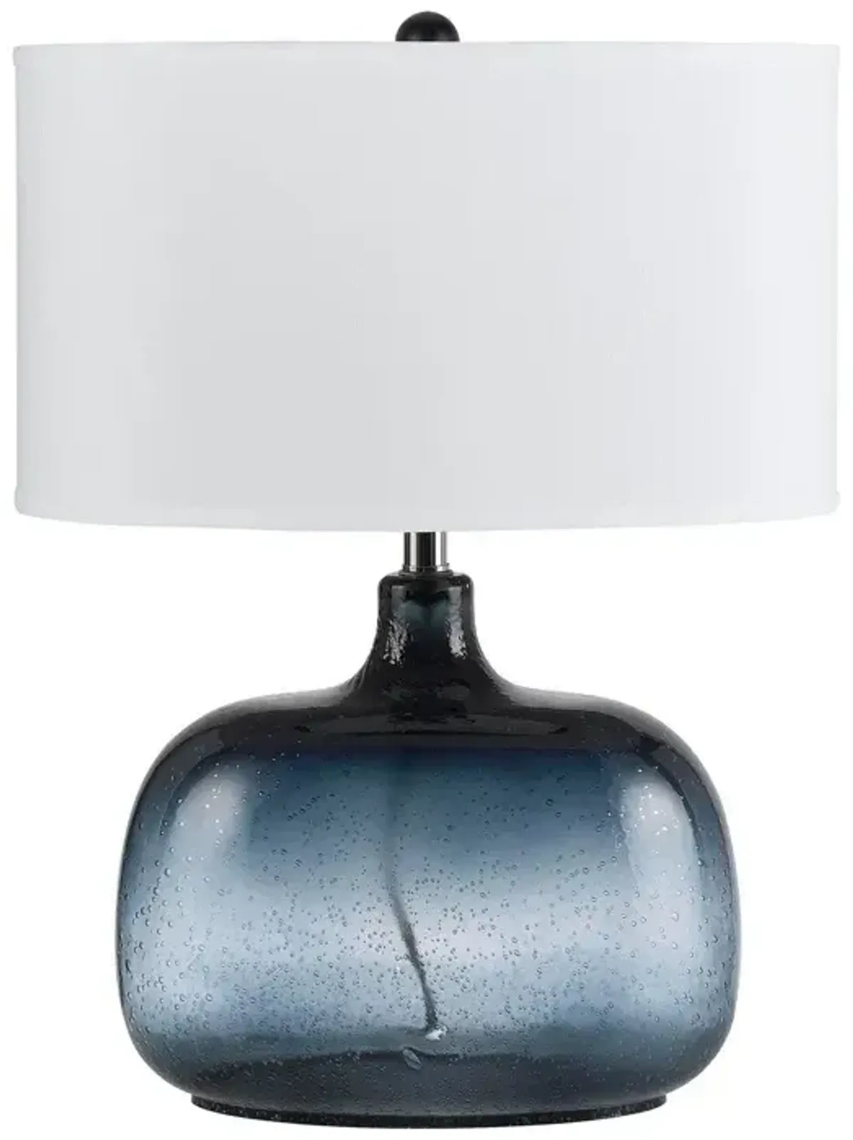 3 Way Christi N/Blue Glass Table Lamp