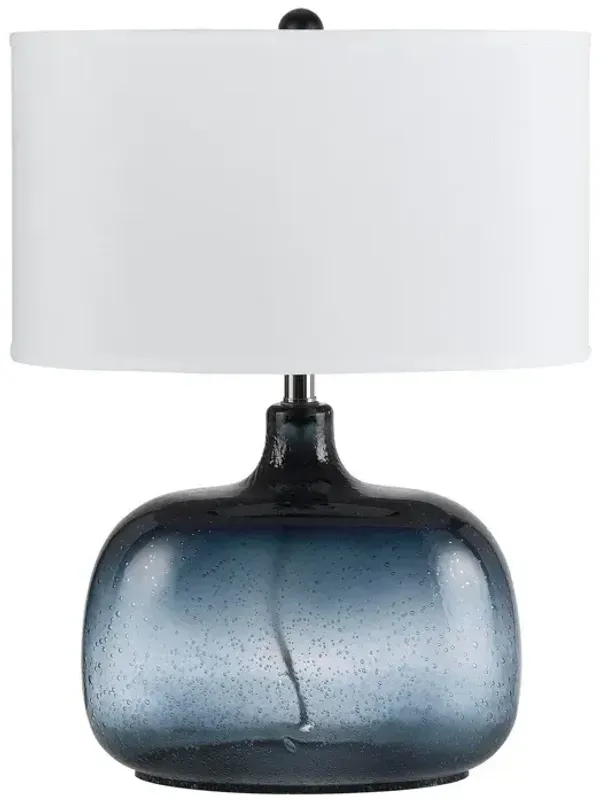 3 Way Christi N/Blue Glass Table Lamp