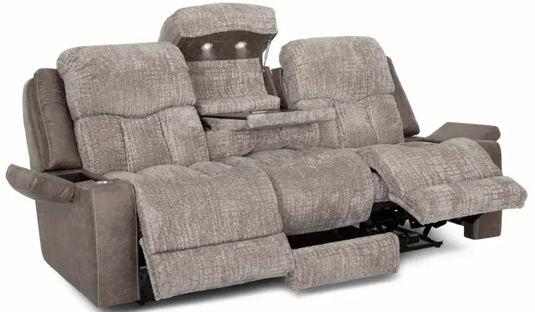 Denali Power Reclining Sofa w/ Power Headrest - Boswell Dove