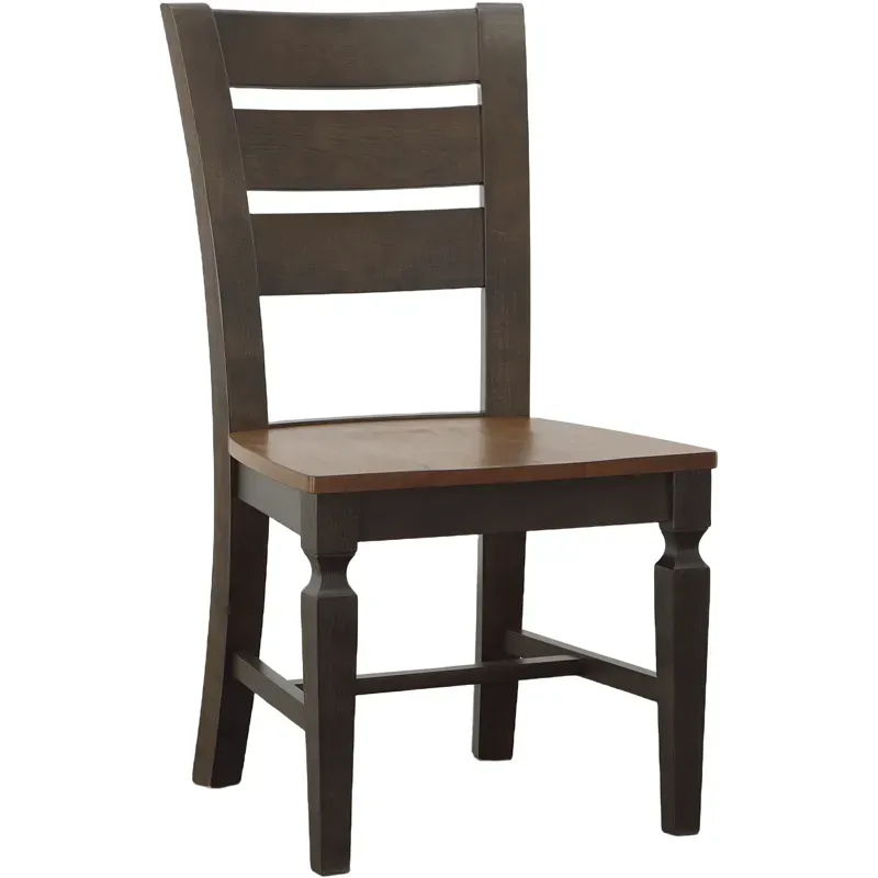 Ladderback Chair in Hickory & Coal