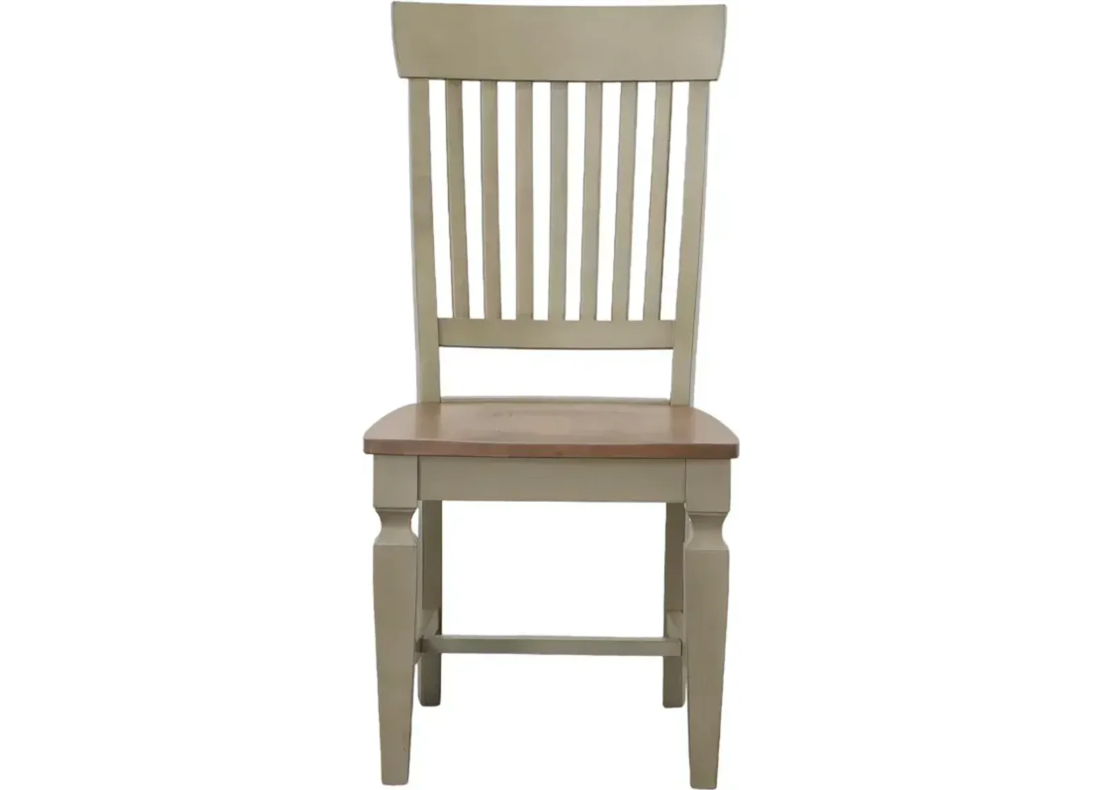 Slatback Chair in Hickory & Stone