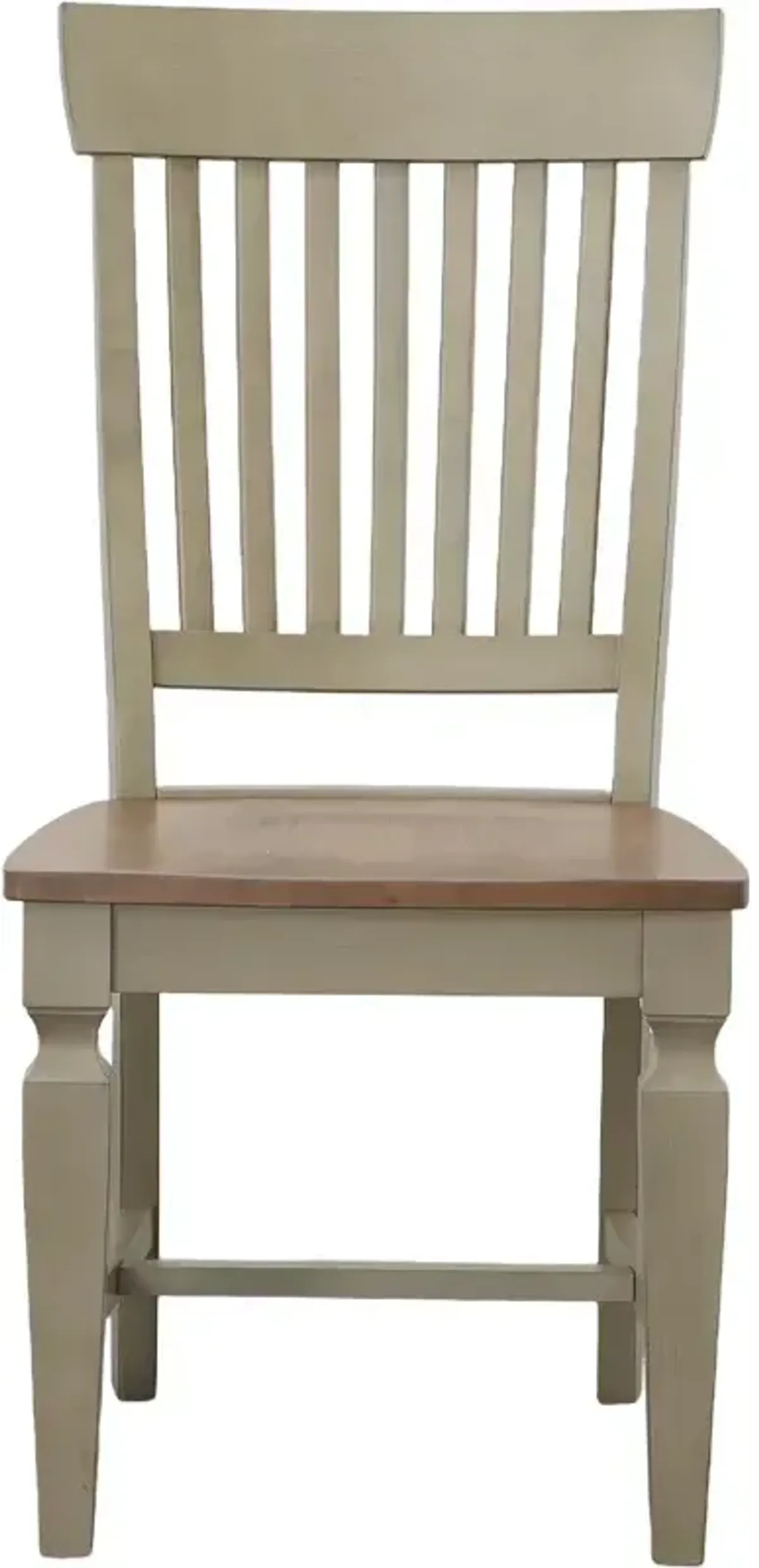 Slatback Chair in Hickory & Stone