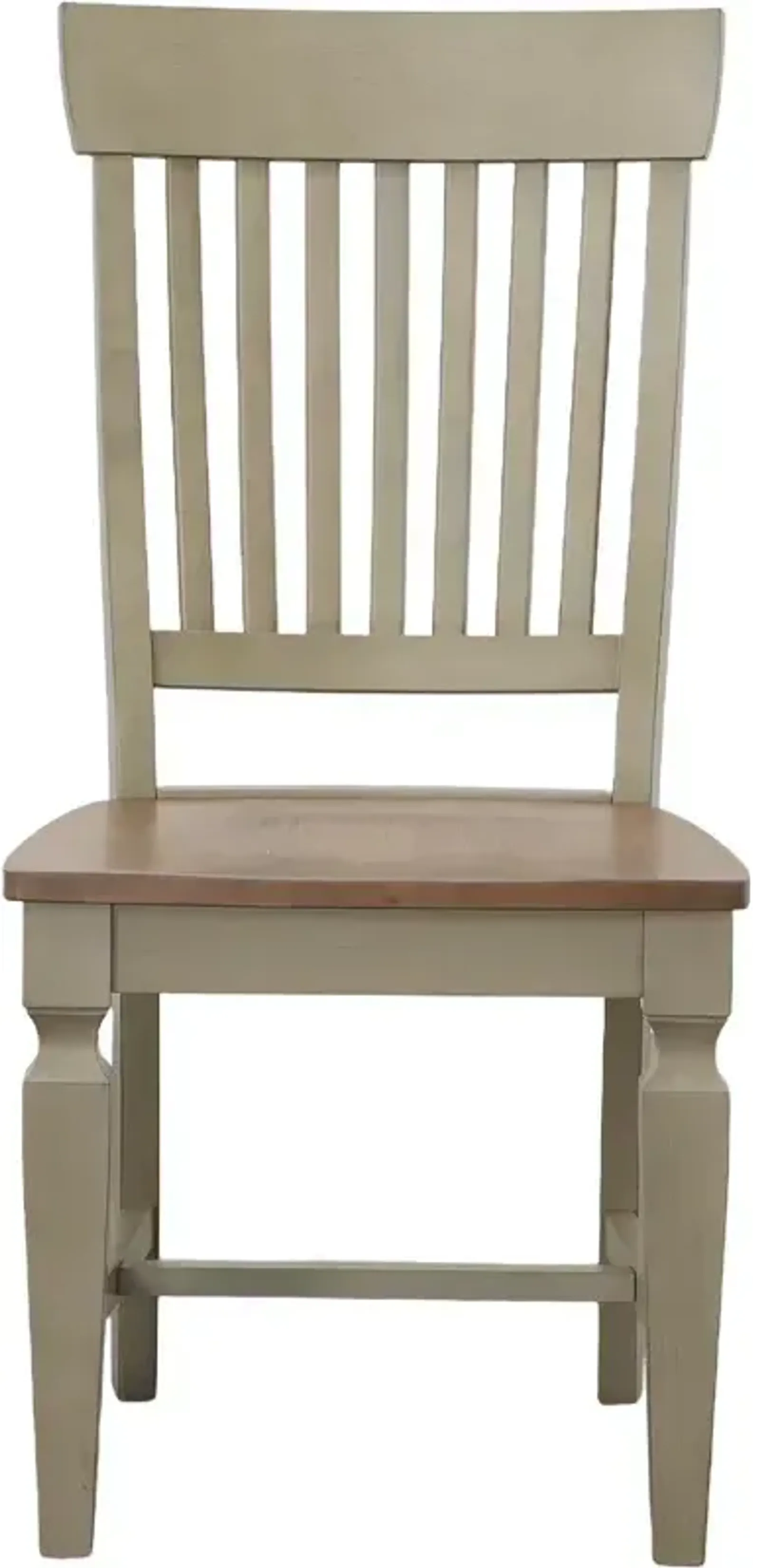 Slatback Chair in Hickory & Stone