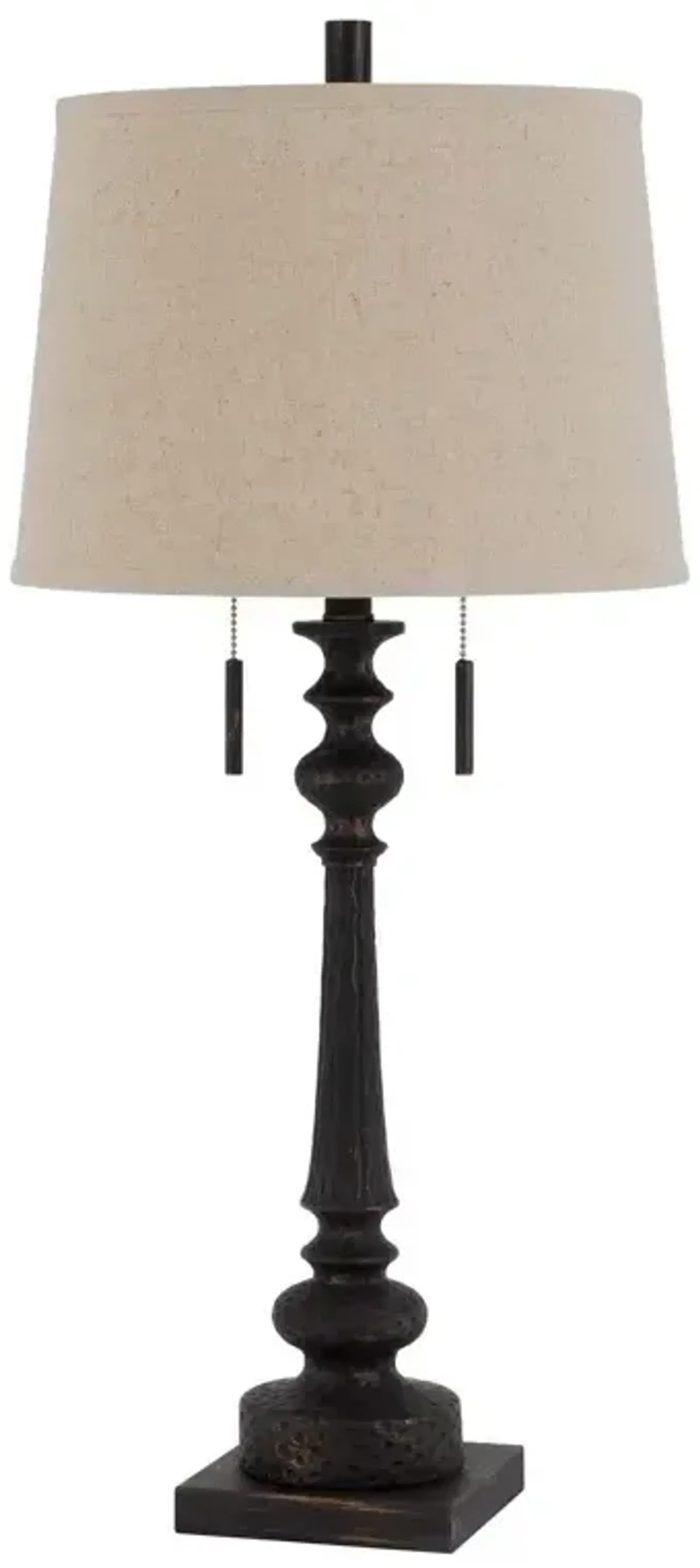 Torrington Resin Table Lamp w/Pull Chain Switch