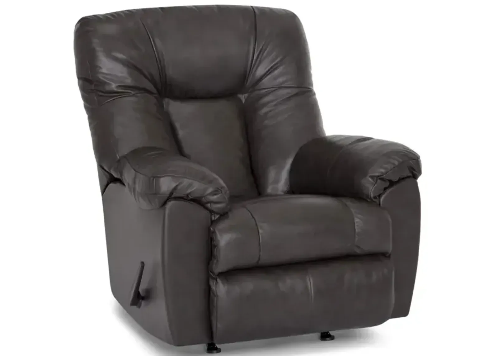 Connery Leather Rocker Recliner - Blaze Slate