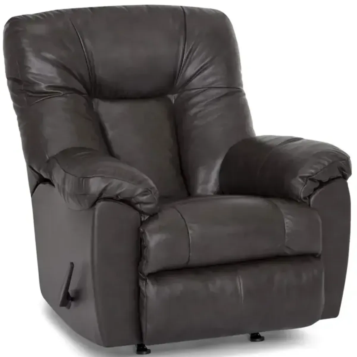 Connery Leather Rocker Recliner - Blaze Slate