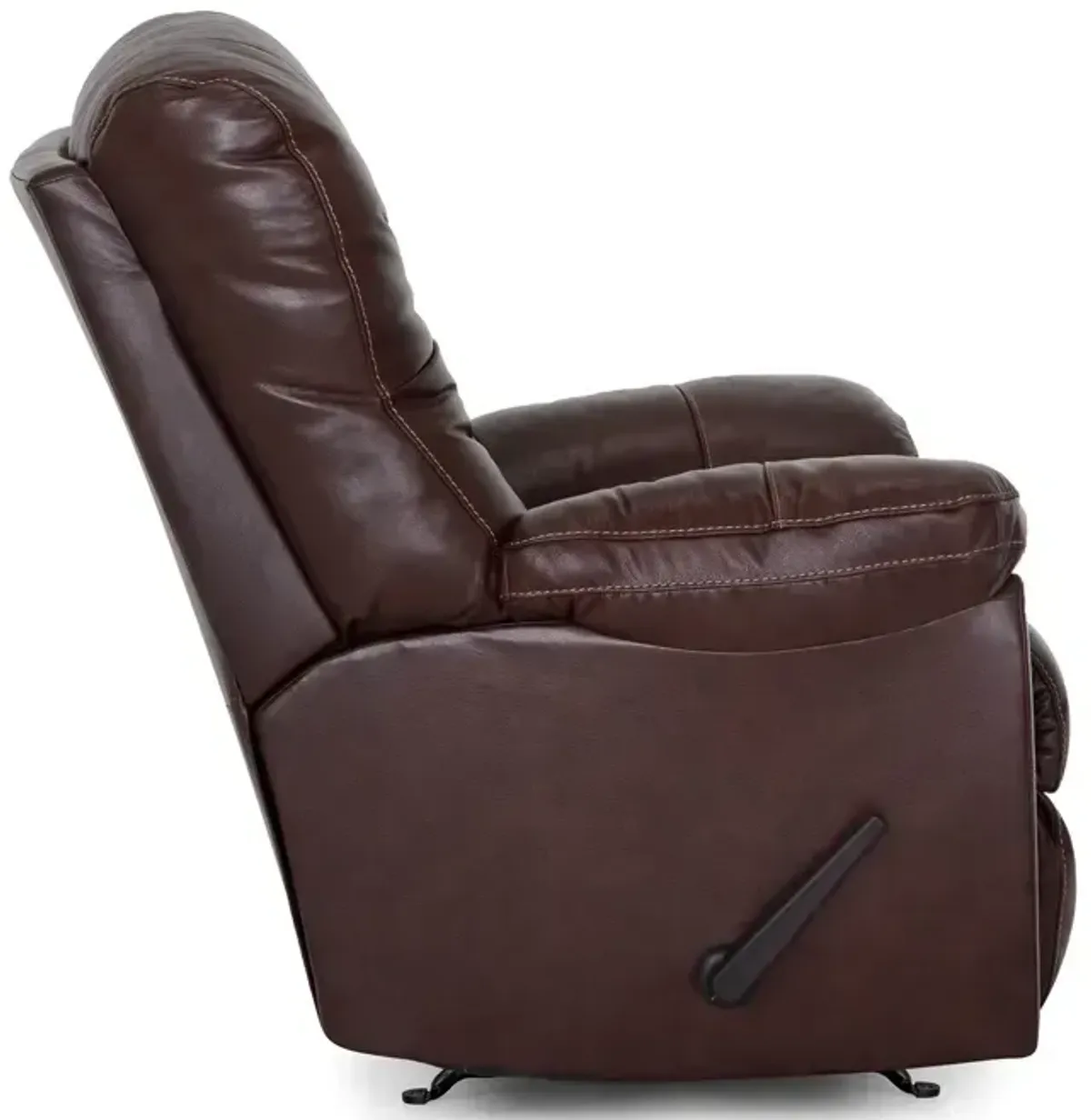 Connery Leather Rocker Recliner - Blaze Bourbon