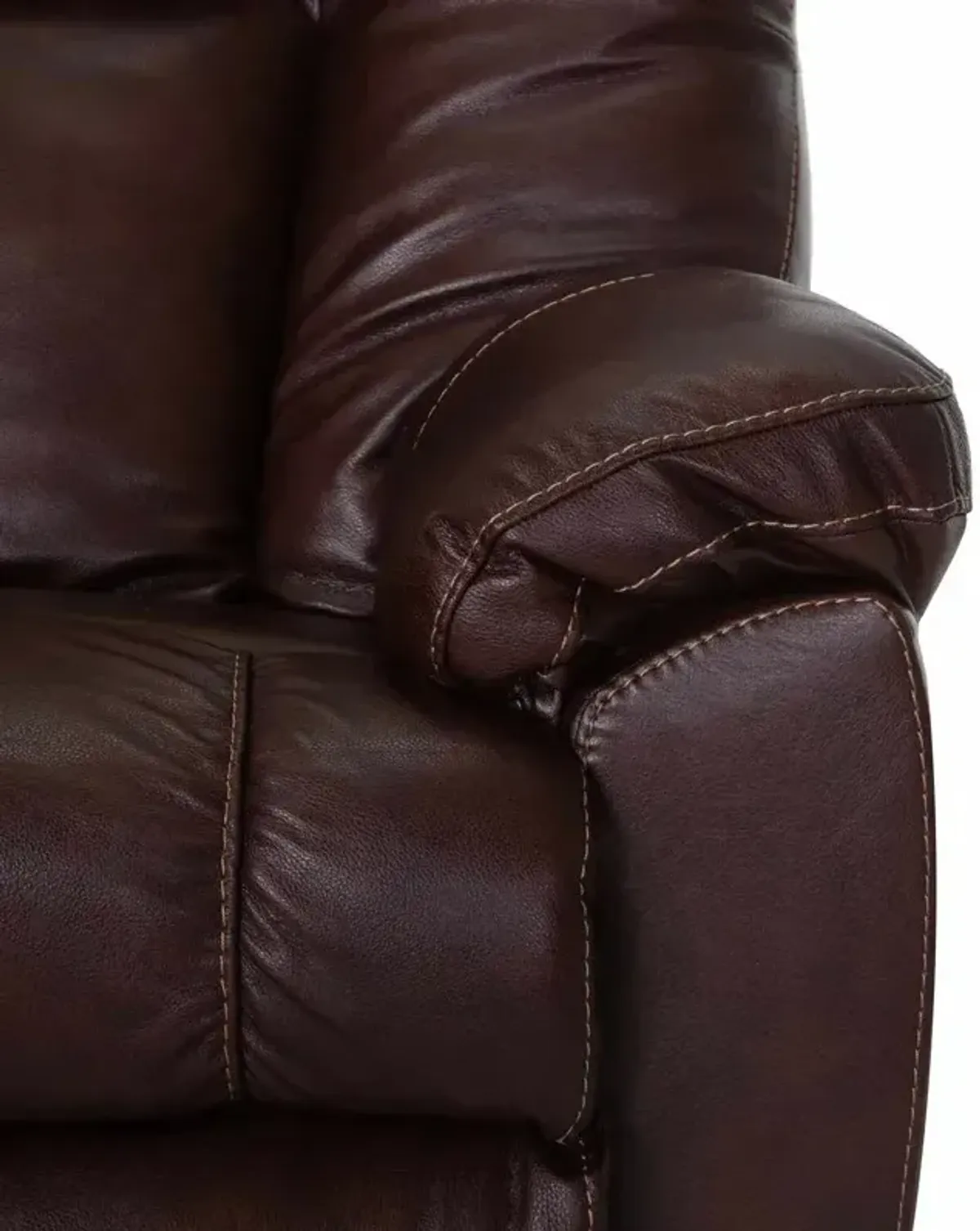 Connery Leather Rocker Recliner - Blaze Bourbon