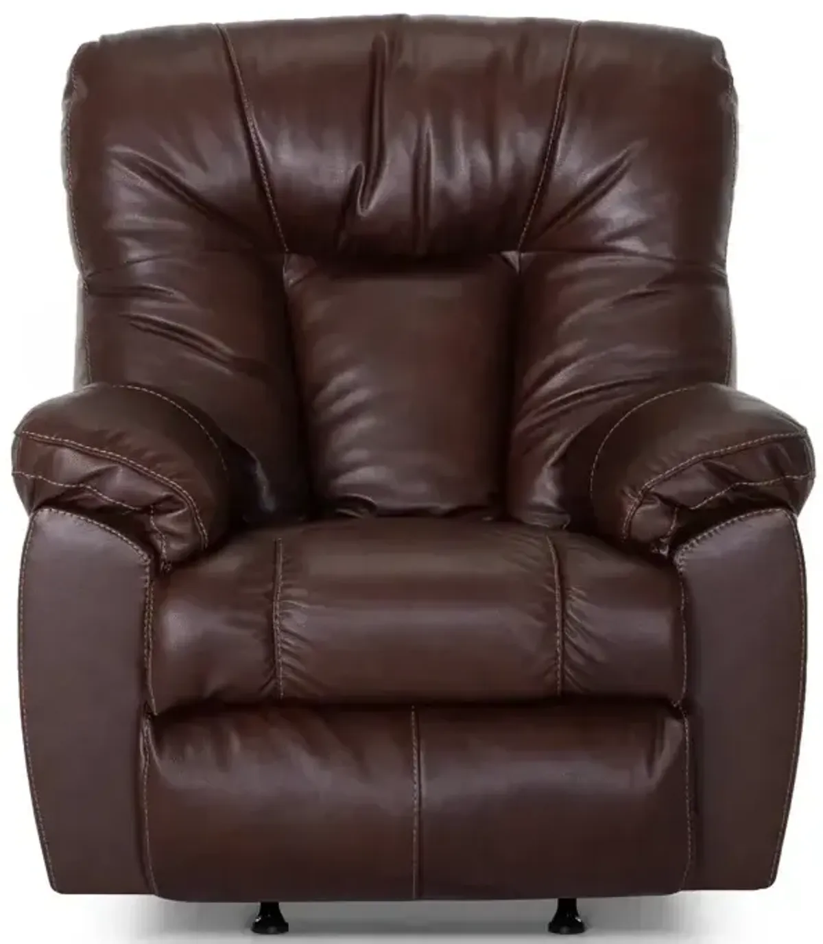 Connery Leather Rocker Recliner - Blaze Bourbon