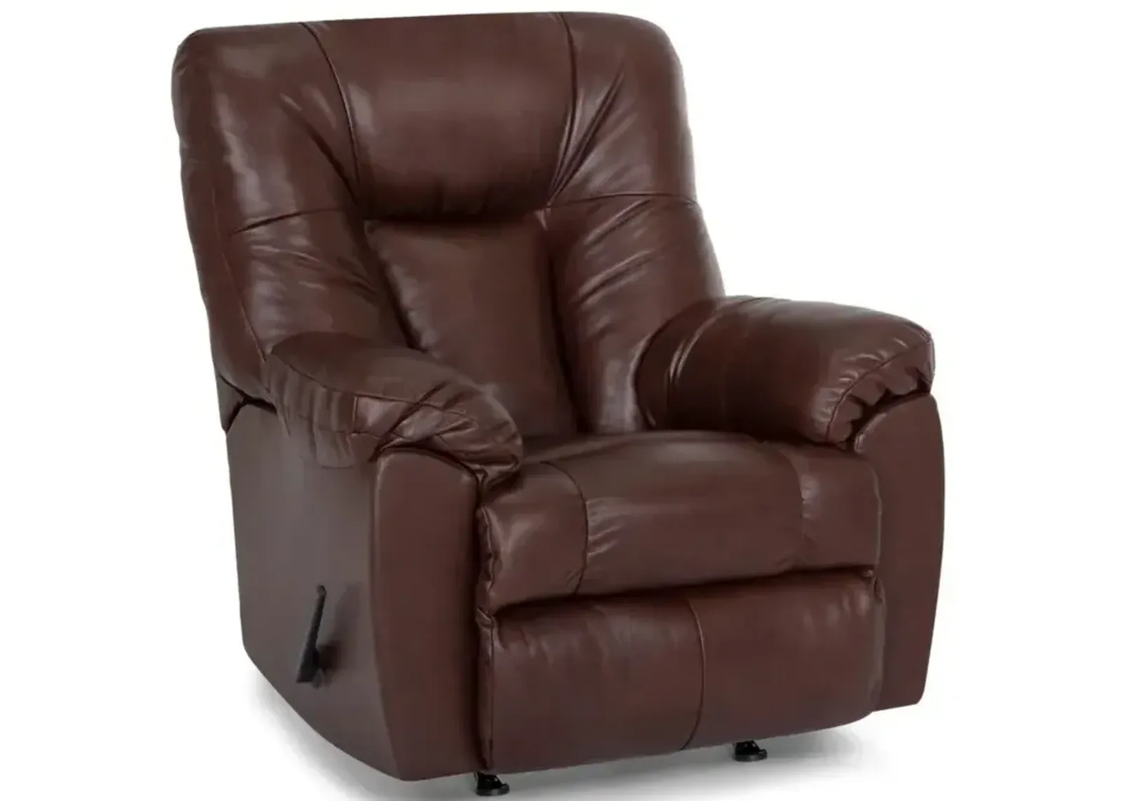 Connery Leather Rocker Recliner - Blaze Bourbon