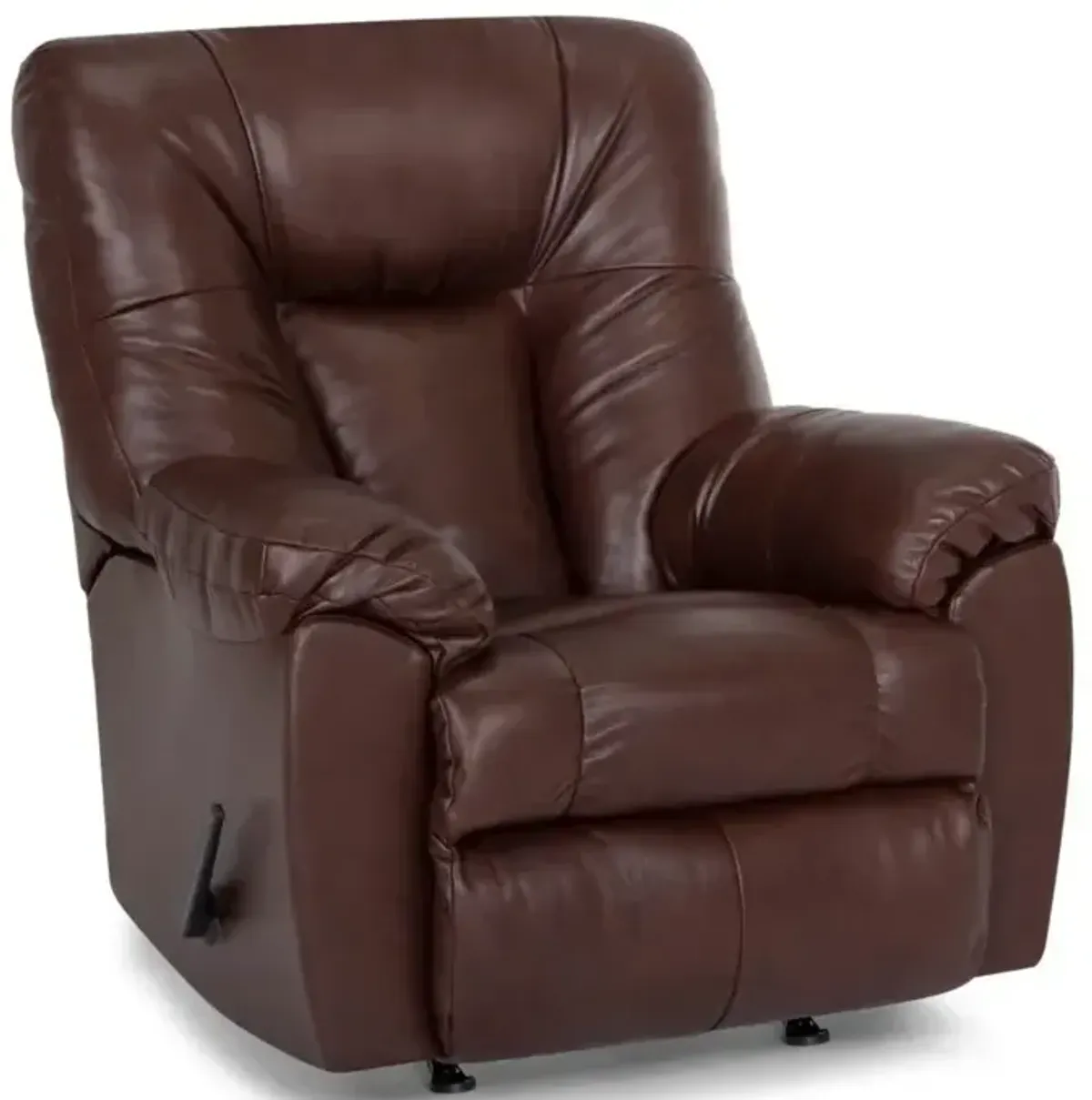 Connery Leather Rocker Recliner - Blaze Bourbon