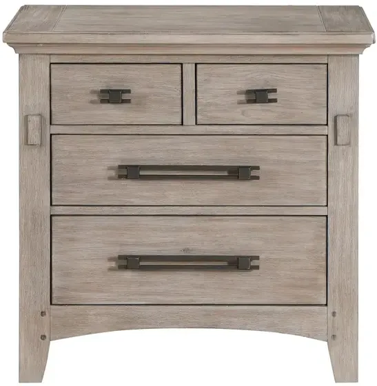 Mission Oak Nightstand - Taupe