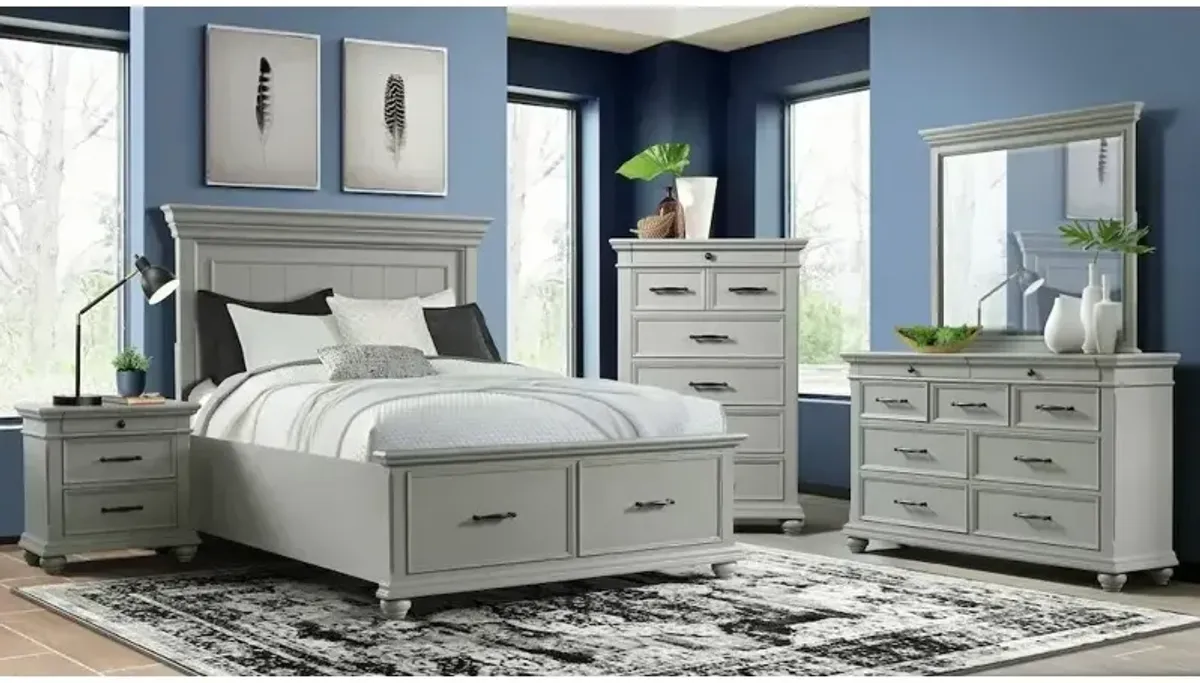 Slater Nightstand w/USB - Grey