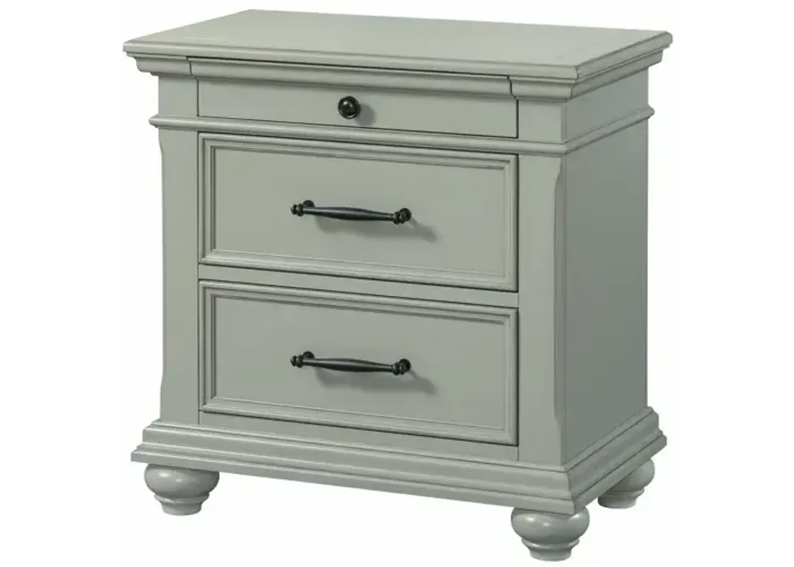 Slater Nightstand w/USB - Grey