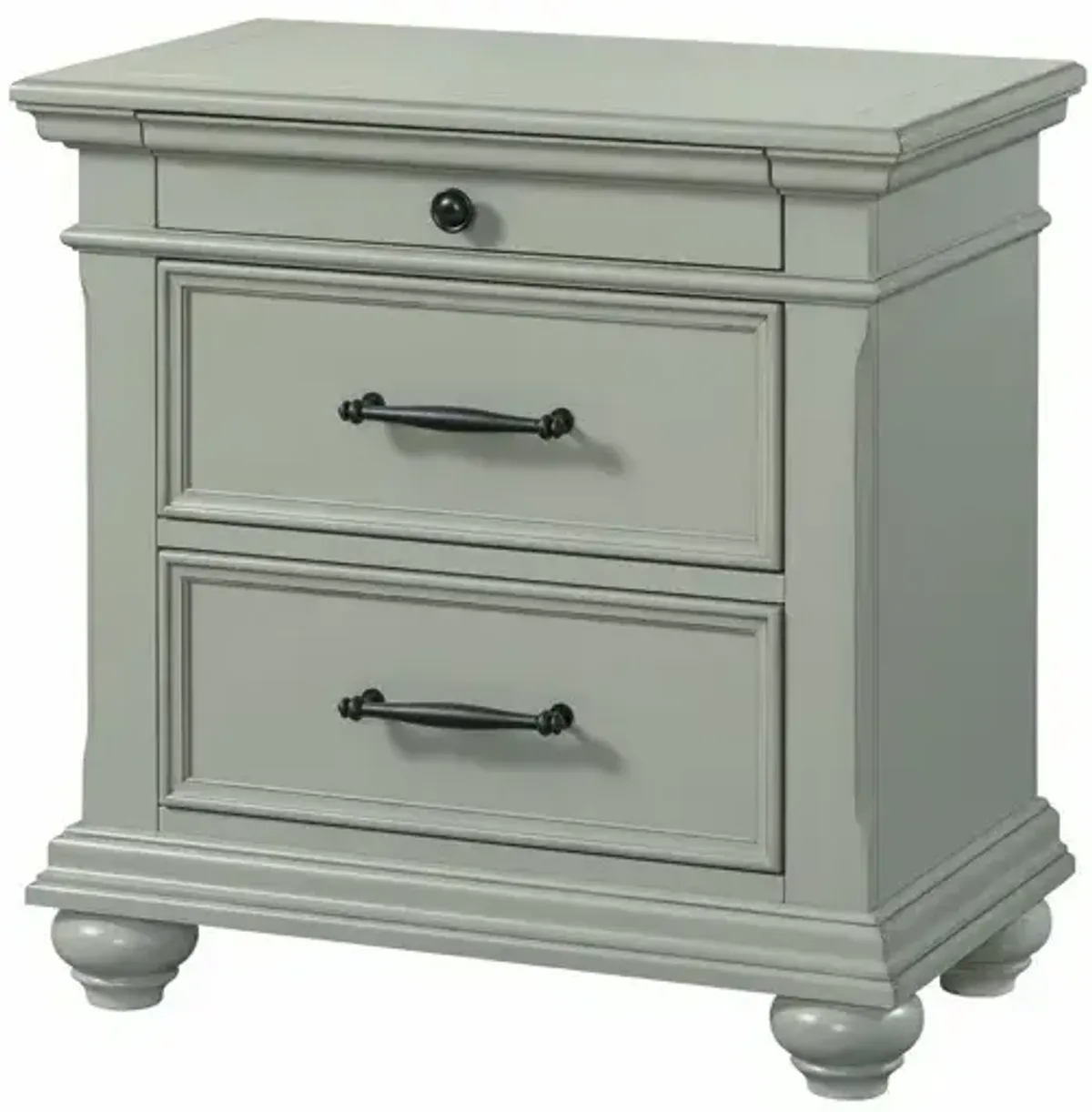 Slater Nightstand w/USB - Grey