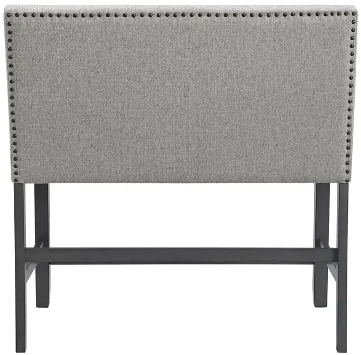 Seneca Counter Bench w/Upholstered Back - Grey