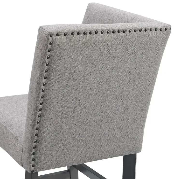 Seneca Counter Corner Bench w/Upholstered Back - Grey