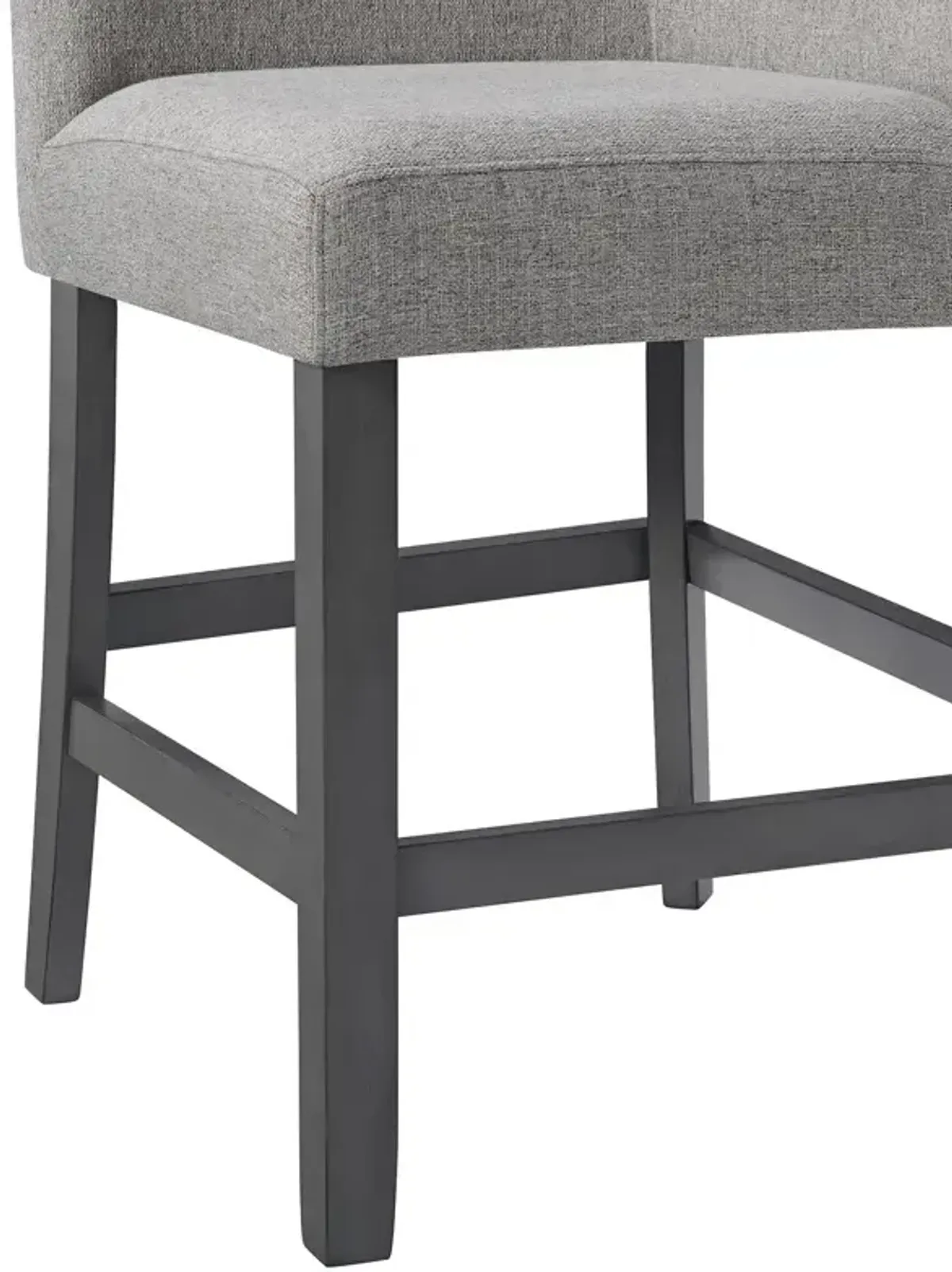 Seneca Counter Corner Bench w/Upholstered Back - Grey