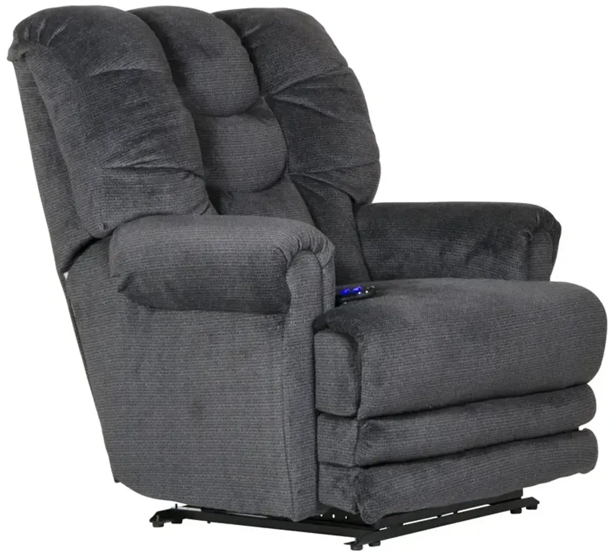 Malone Power "Lay Flat" Recliner w/Ext Otto - Ink