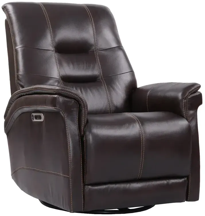 Carnegie Verona Coffee Power Cordless Swivel Glider Recliner