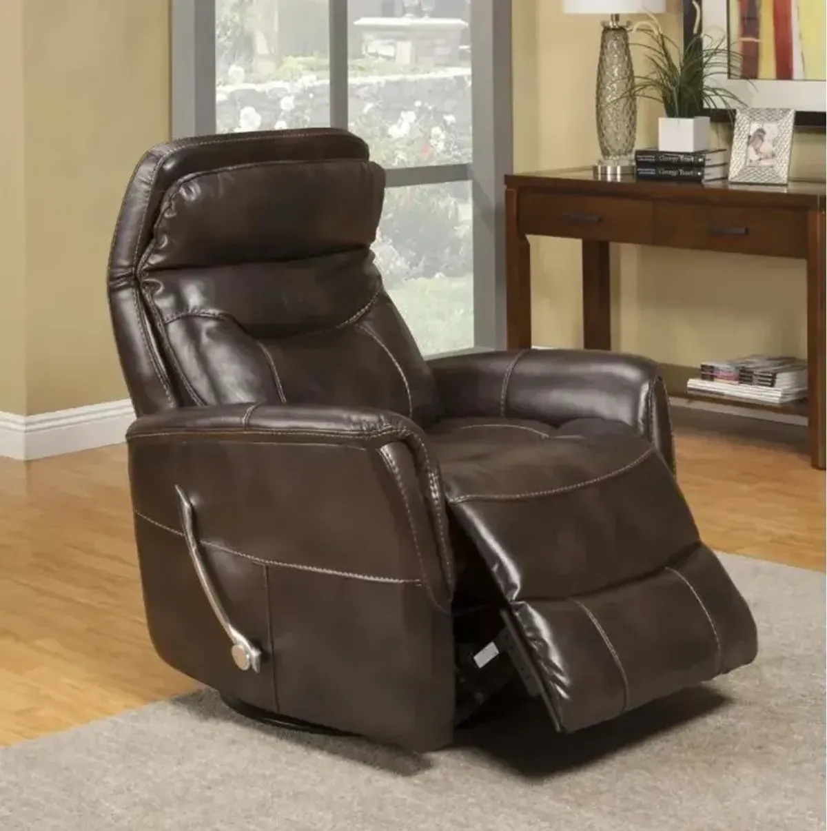 Gemini Manual Swivel Glider Recliner - Truffle