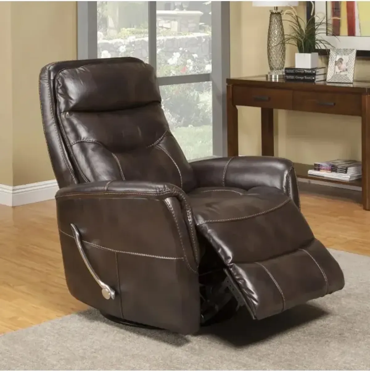 Gemini Manual Swivel Glider Recliner - Truffle